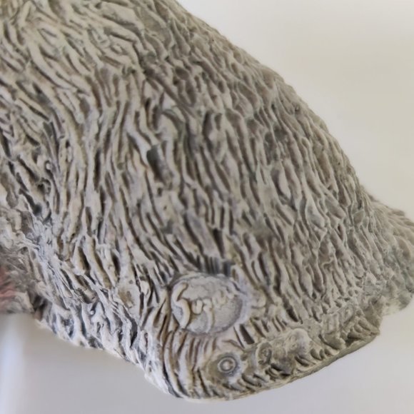 Vintage Stone Critters Cat Grey Himalayan With Pink Yarn Ball 1988 Glass… - Picture 4 of 7